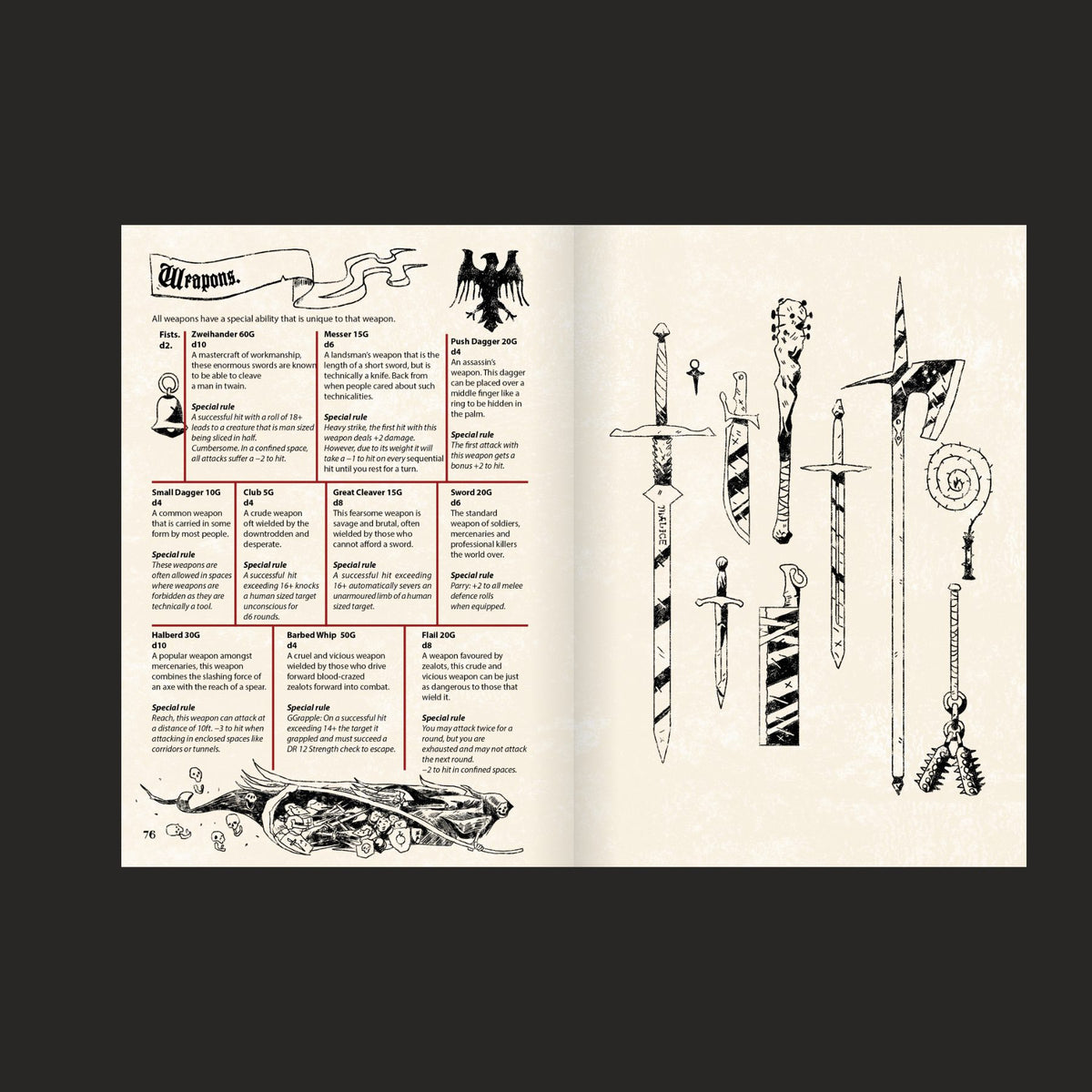 Black Powder and Brimstone Core Rules Standard Edition interior rules and artwork spread 05