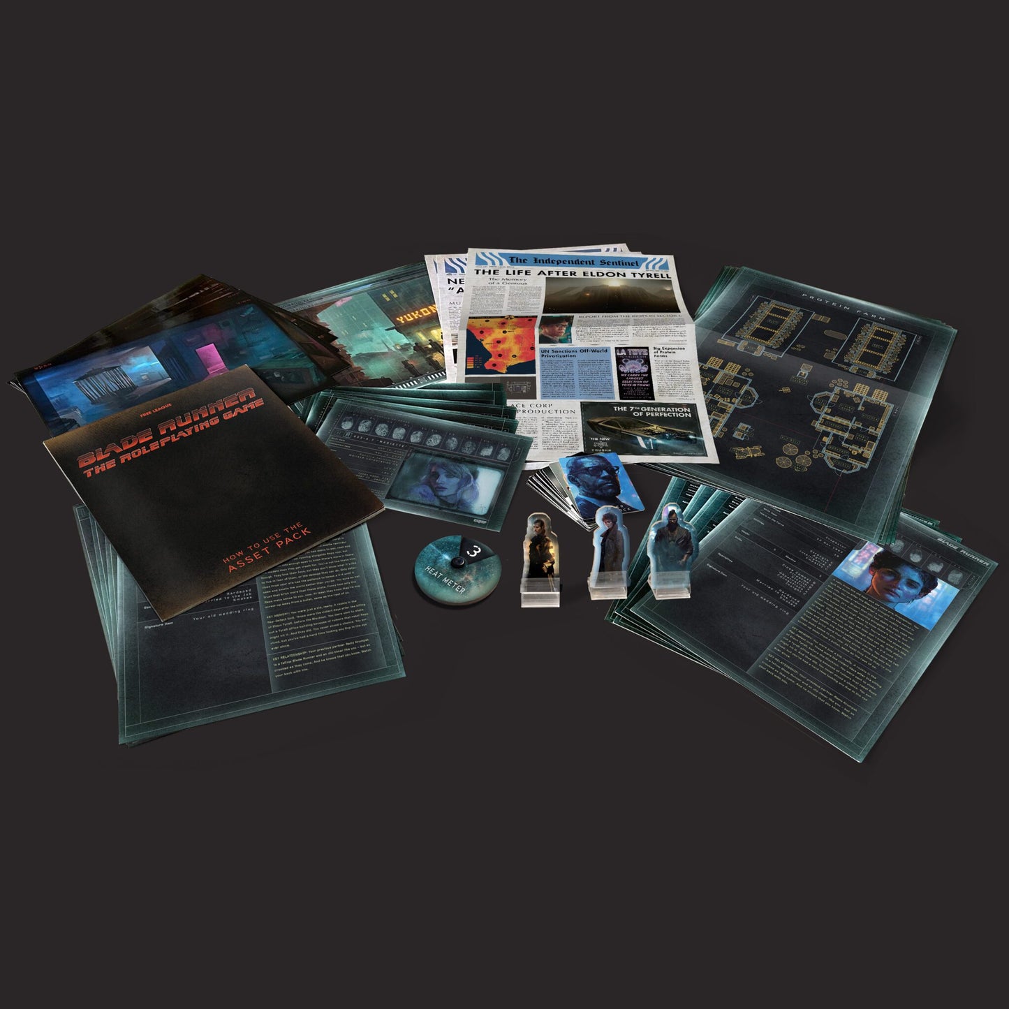 Blade Runner RPG Asset Pack and Solo Mode complete product contents