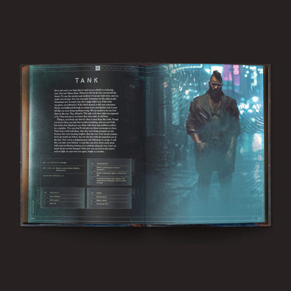 Blade Runner RPG Replicant Rebellion interior rules and artwork spread 6