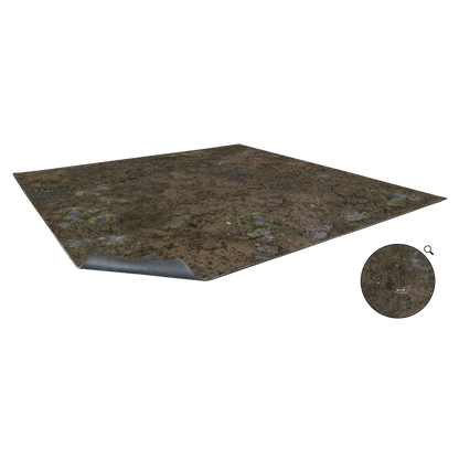 Muddy Streets Gaming Mat 2x2 - Grid