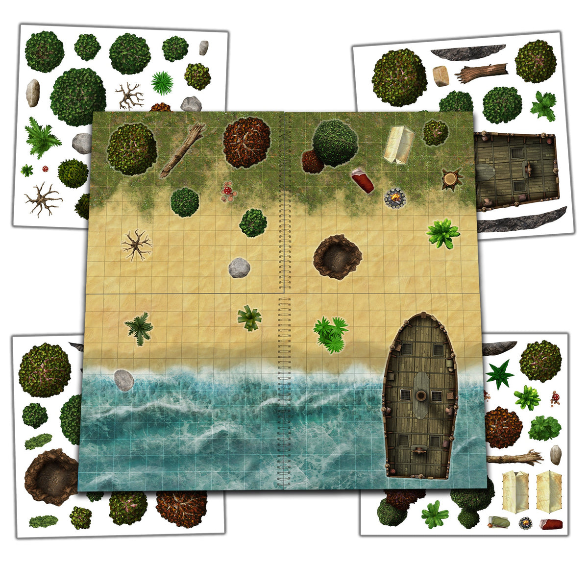 Loke Terrain Set map books and scenery clings