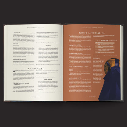 Coriolis: The Great Dark RPG Core Rules interior rules and artwork spread 6