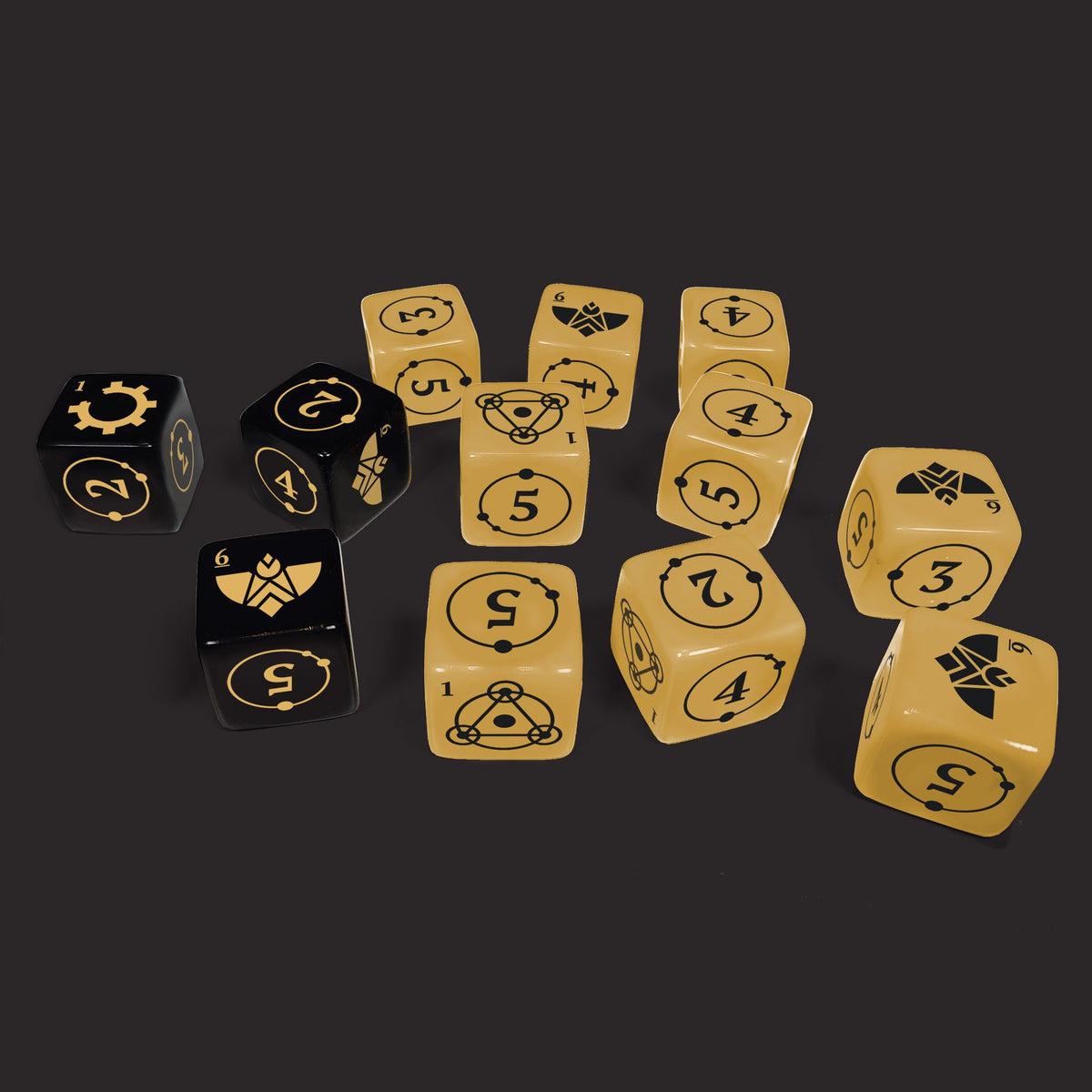 Coriolis: The Great Dark RPG: Dice Set engraved custom dice set