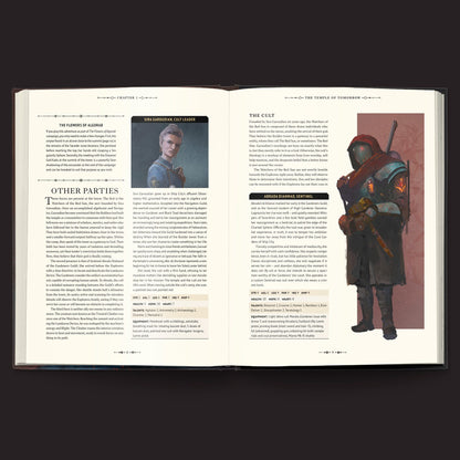 Coriolis: The Great Dark, The Fractured Library and Other Tales From the Lost Horizon interior rules and artwork spread 4