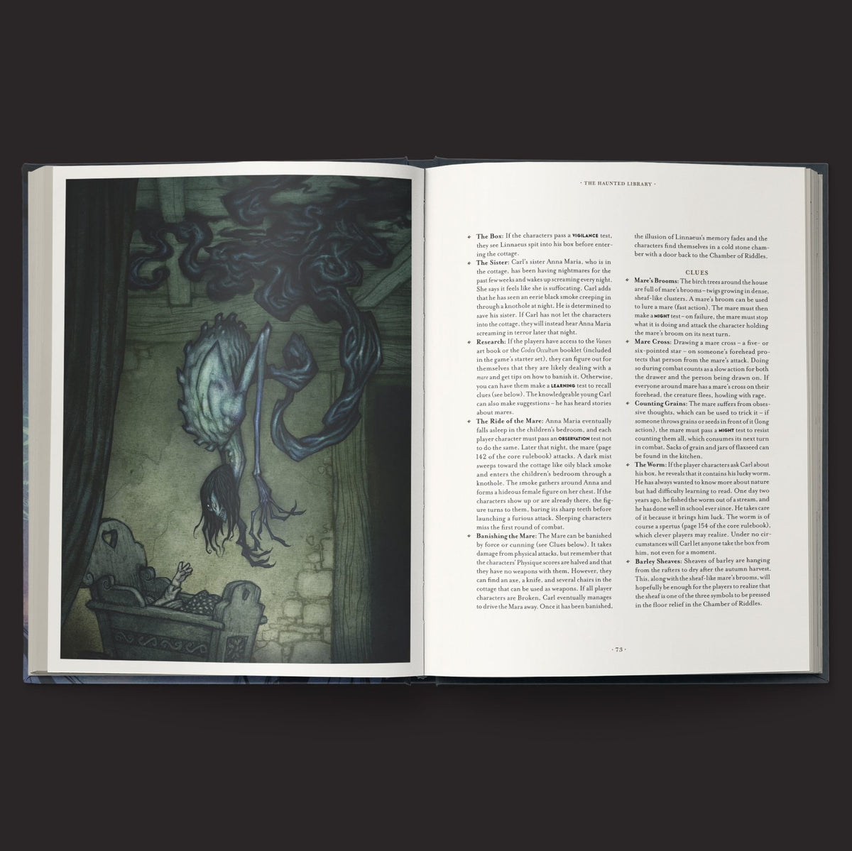 Vaesen City of My Nightmares interior rules and artwork spread 3