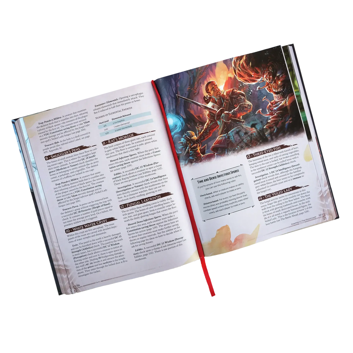 Heliana's Guide to Monster Hunting DELUXE Core Hardcover Book Open Pages Showing Monster Hunter Options