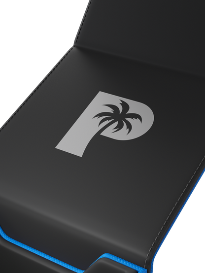 Palms Off Gaming blue TCG deck box with magnetic closure