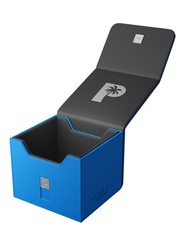 blue deck box for Pokémon MTG and One Piece cards