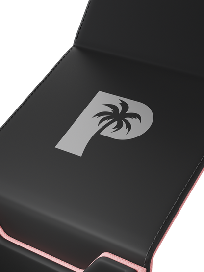 Palms Off Gaming pink TCG deck box with magnetic closure
