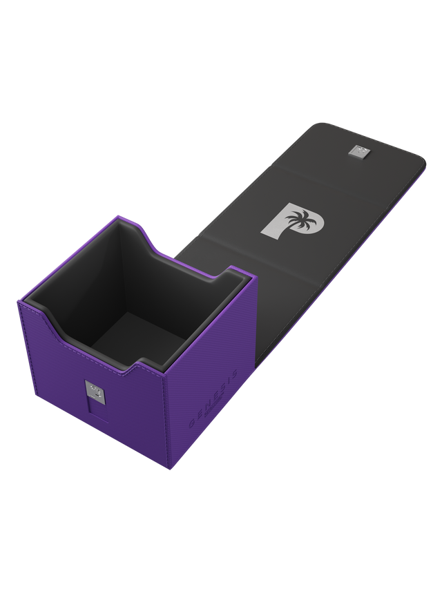 purple deck box for Pokémon MTG and One Piece cards