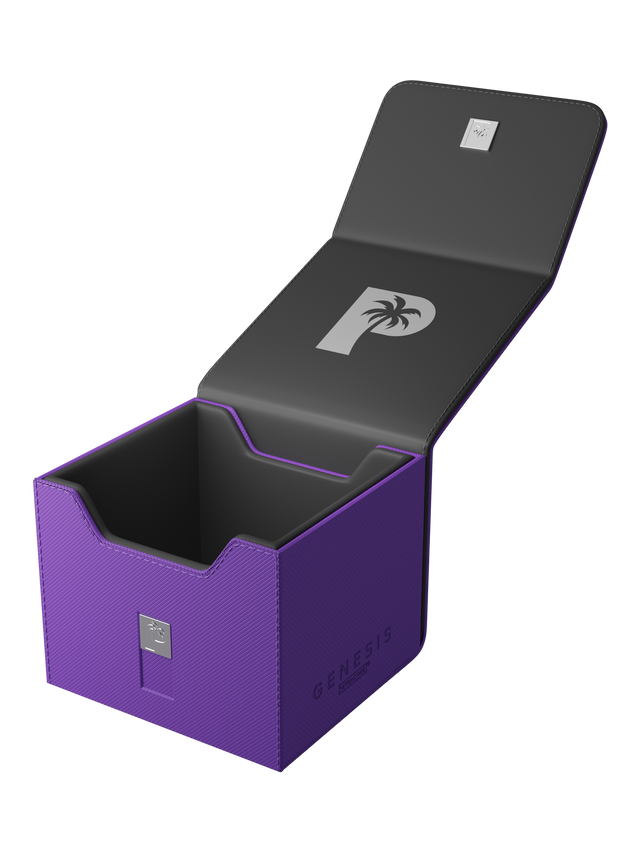 purple deck box for Pokémon MTG and One Piece cards