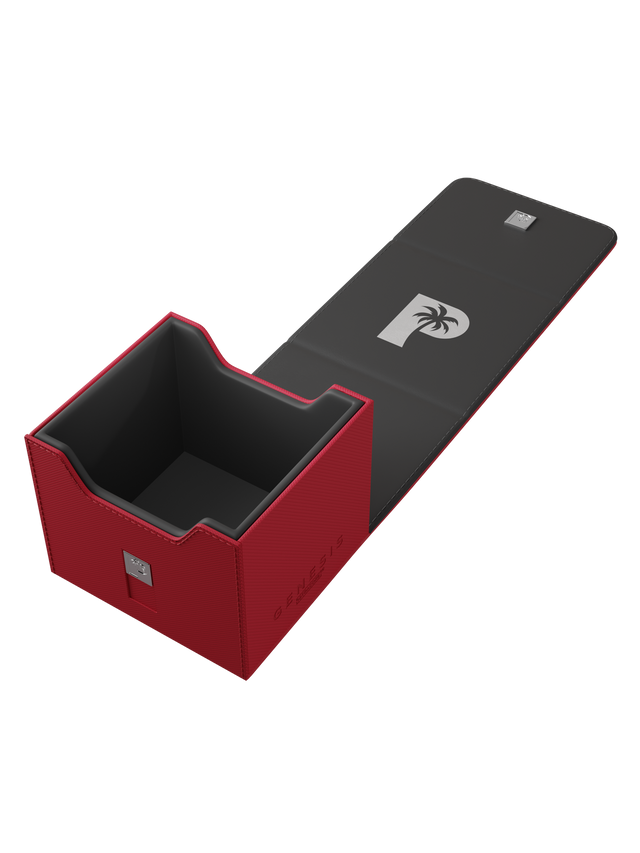 red deck box for Pokémon MTG and One Piece cards
