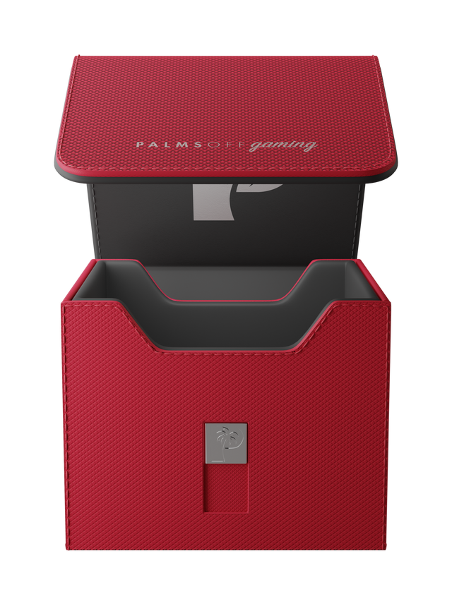 red deck box for Pokémon MTG and One Piece cards