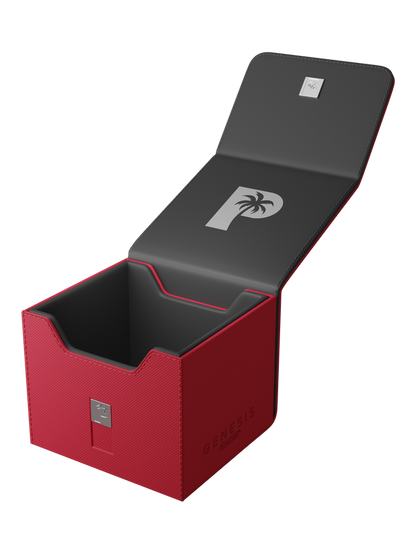 red deck box for Pokémon MTG and One Piece cards