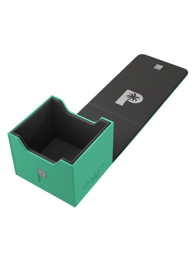 Turquoise deck box for Pokémon MTG and One Piece cards