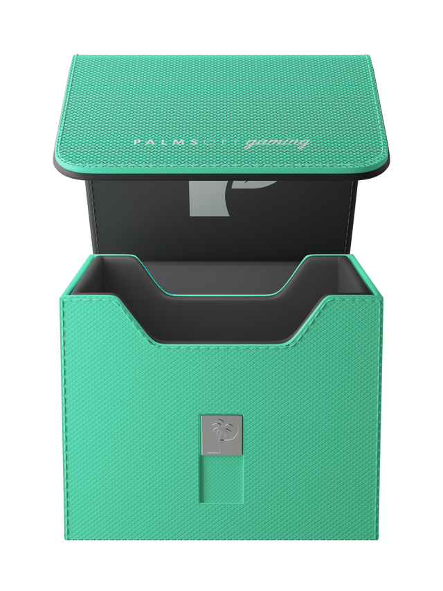 Turquoise deck box for Pokémon MTG and One Piece cards