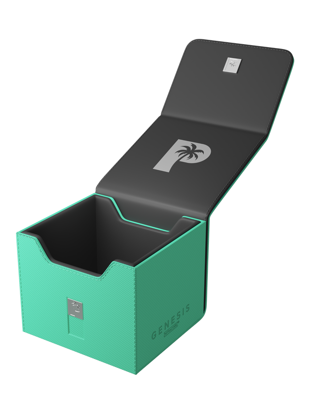 Turquoise deck box for Pokémon MTG and One Piece cards