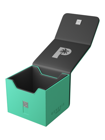 Turquoise deck box for Pokémon MTG and One Piece cards