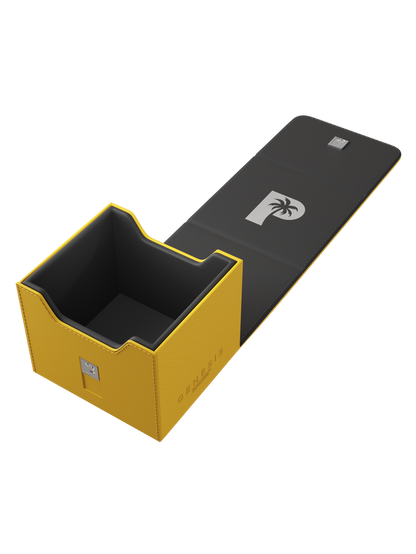 yellow deck box for Pokémon MTG and One Piece cards