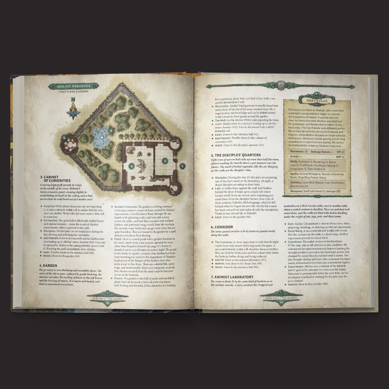 Dragonbane campaign book with city adventure sites