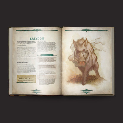 Dragonbane Bestiary interior rules and artwork spread 3