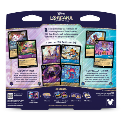 Disney Lorcana Hyperia City Two Player Starter Set box back