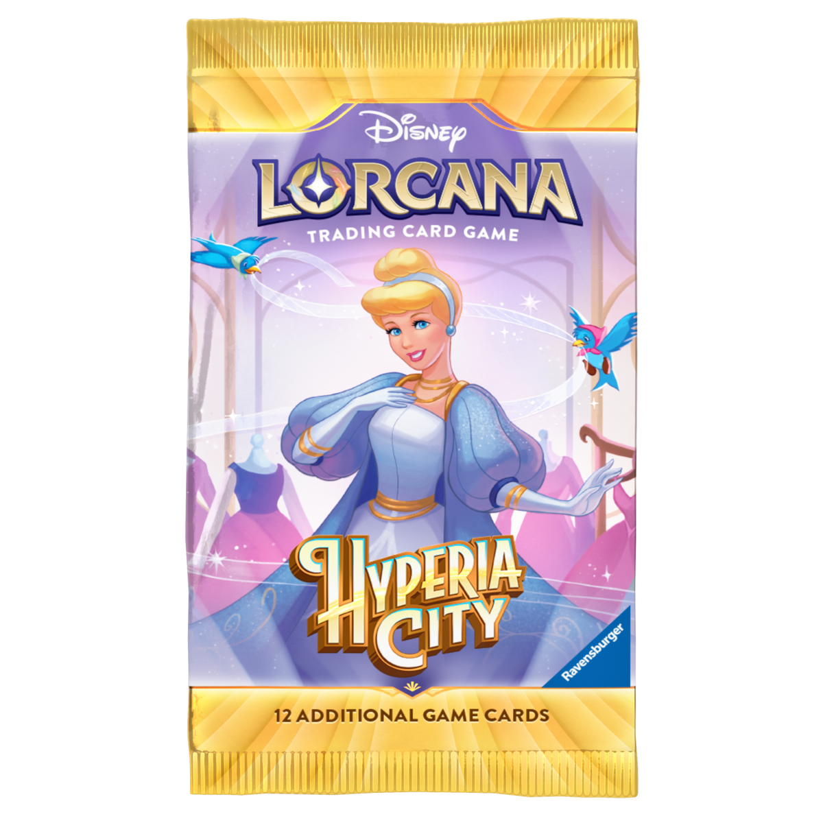 Disney Lorcana Hyperia City Cinderella booster pack artwork