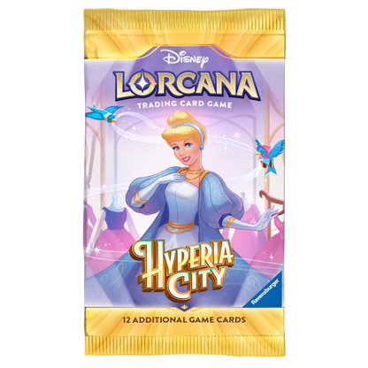 Disney Lorcana Hyperia City Cinderella booster pack artwork