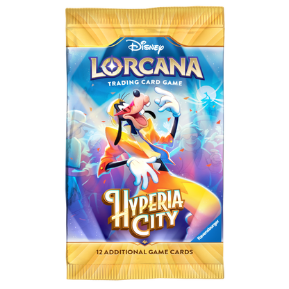 Disney Lorcana Hyperia City Goofy booster pack artwork