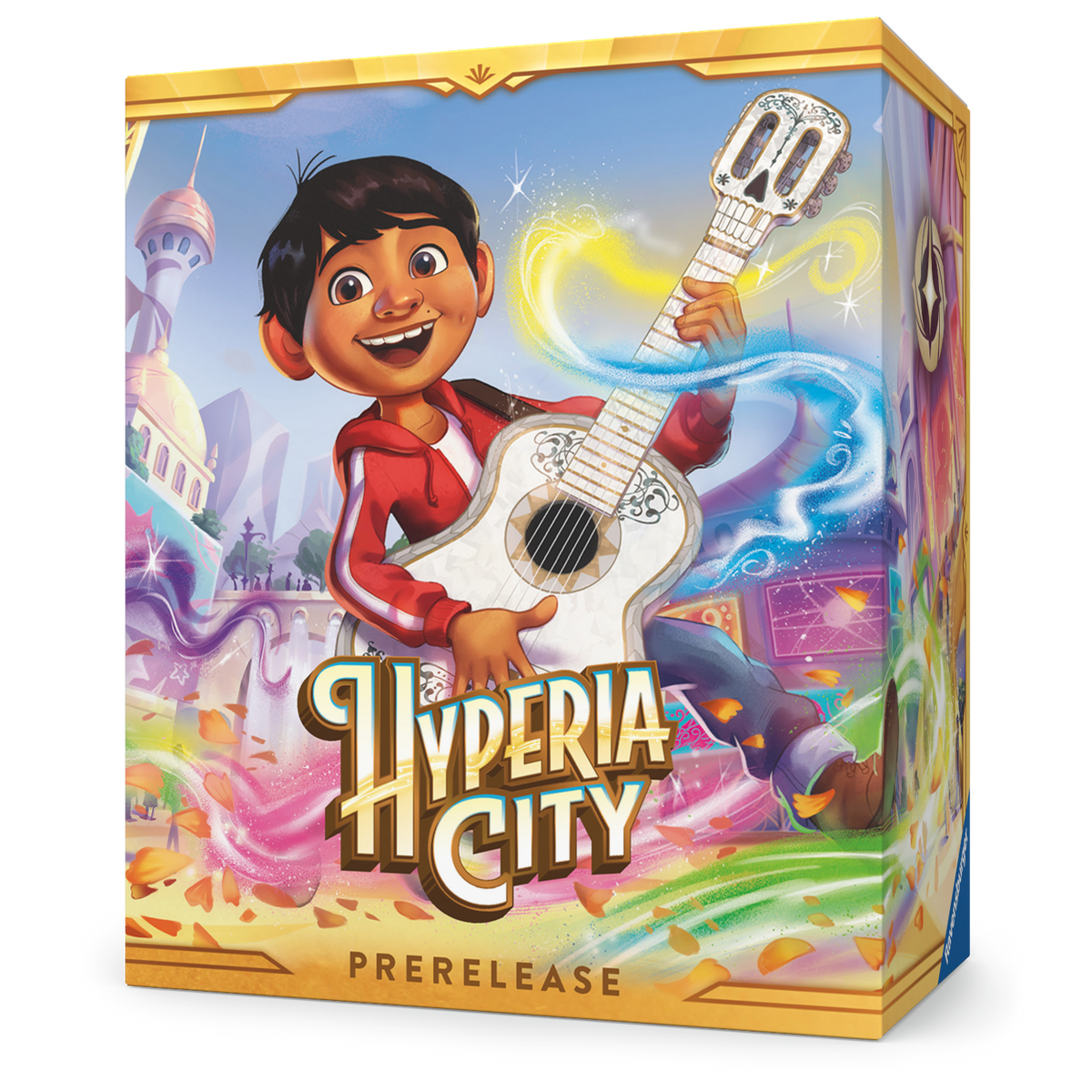 Disney Lorcana Hyperia City Prerelease Box outer packaging angled view