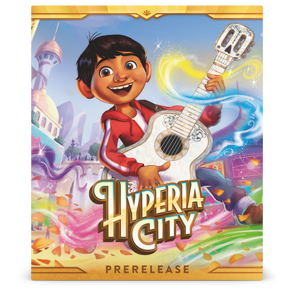 Disney Lorcana Hyperia City Prerelease Box front packaging