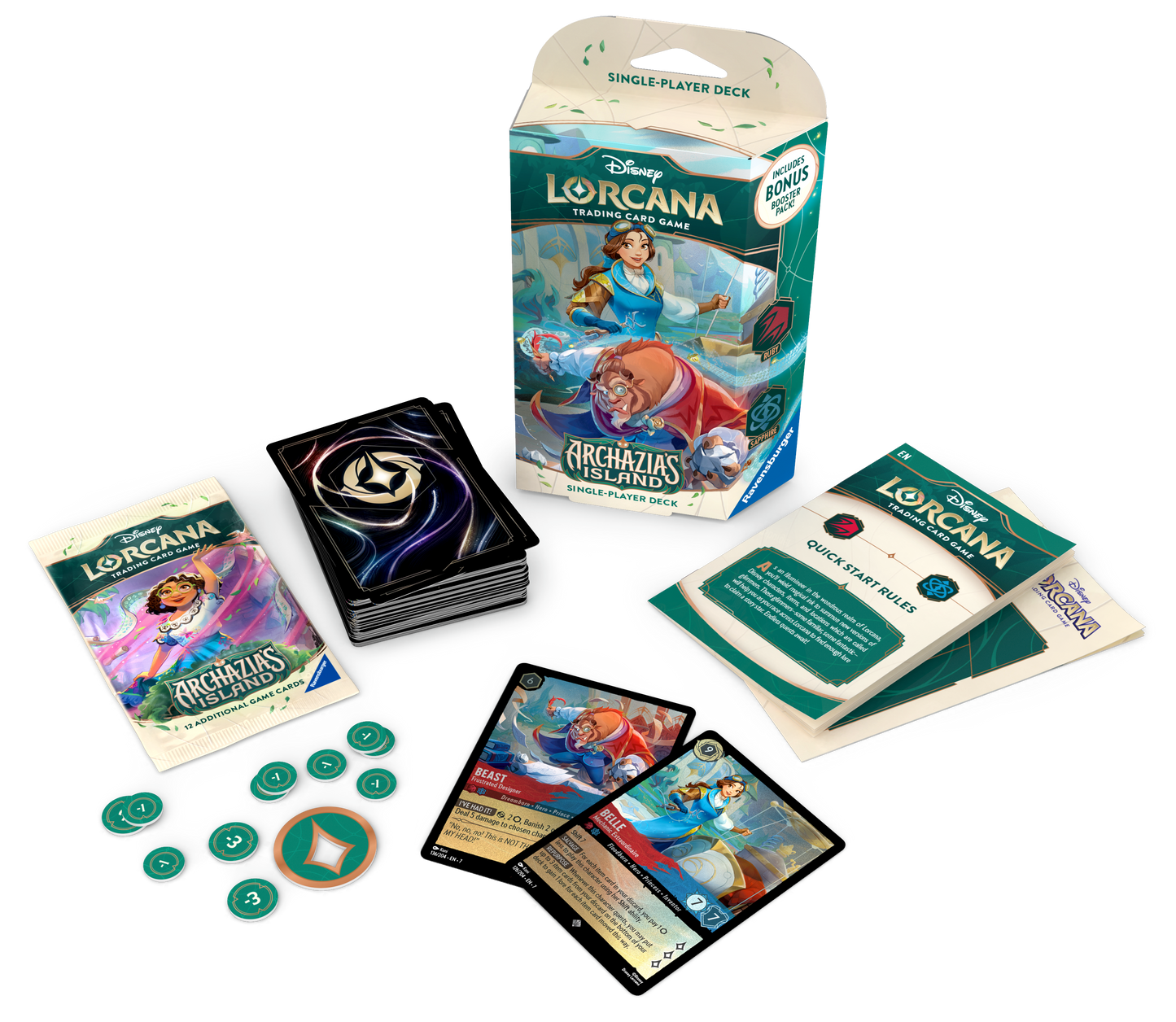 Lorcana Archazias Island - Single Player Deck Ruby & Sapphire (Belle & Beast)