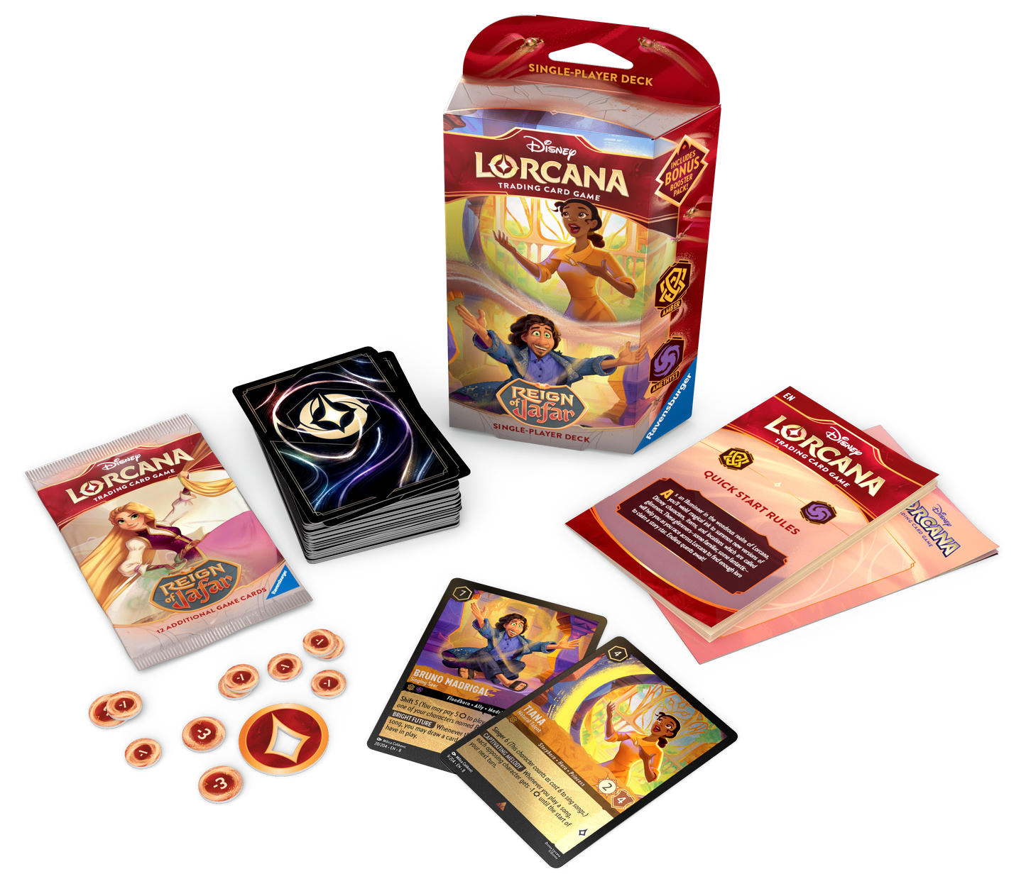 Lorcana Reign of Jafar - Single Player Deck Amber & Amethyst (Tiana & Bruno)