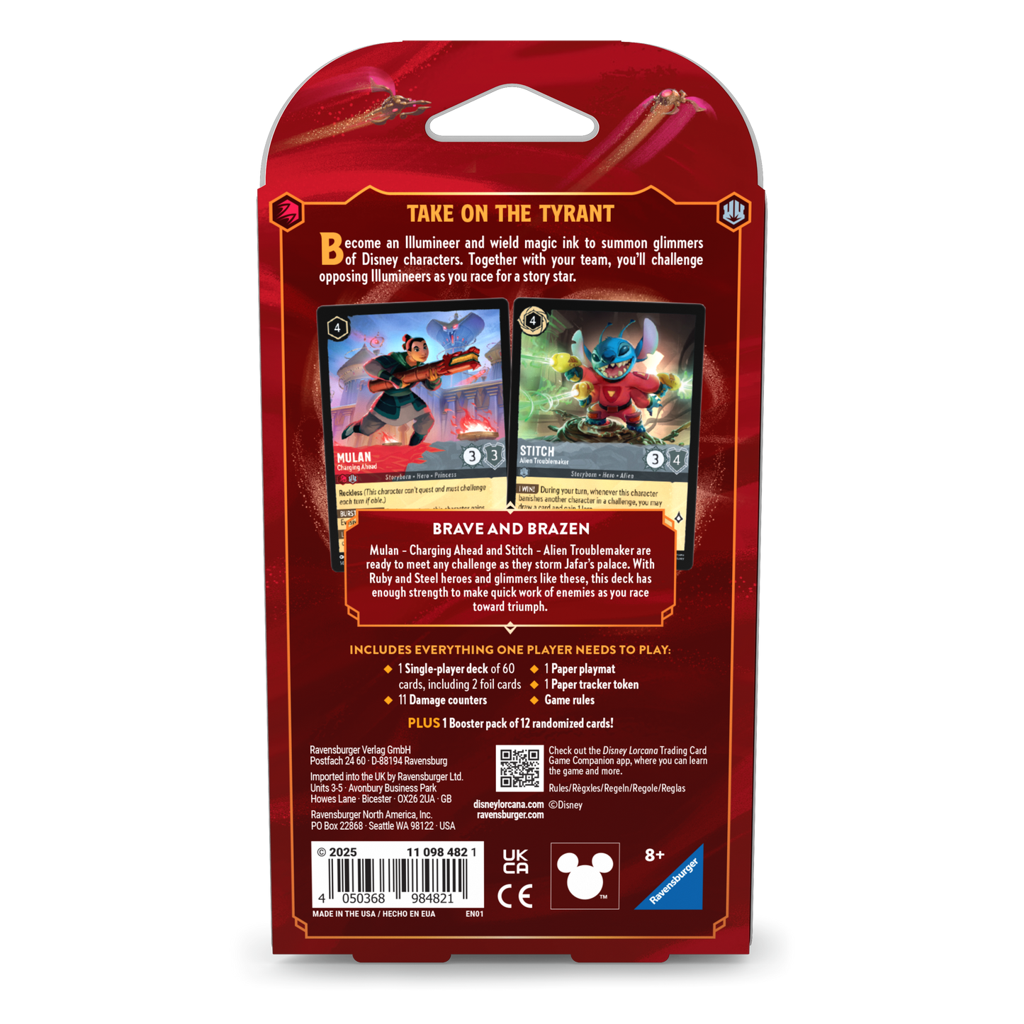 Lorcana Reign of Jafar - Single Player Deck Ruby & Steel (Mulan & Stitch)