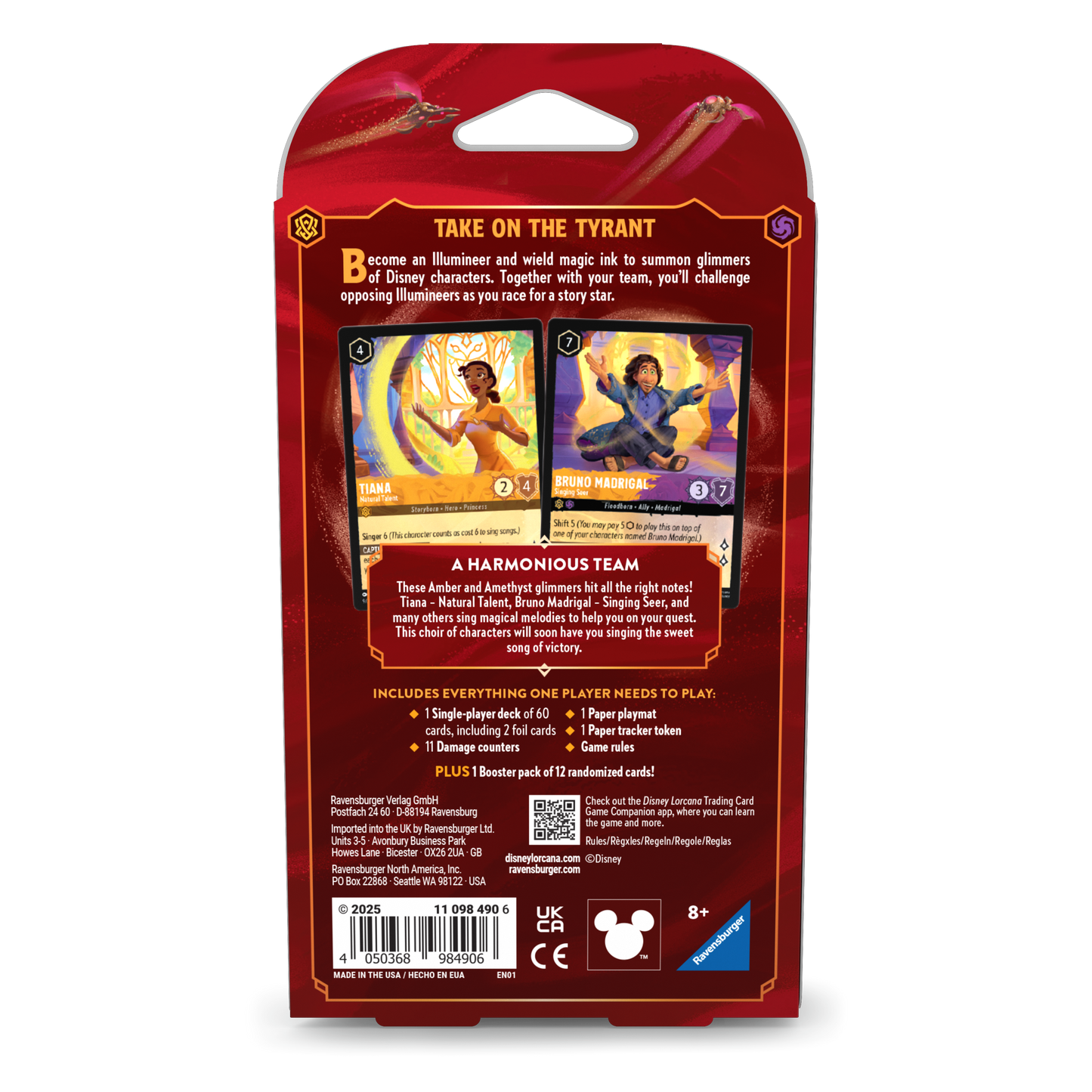 Lorcana Reign of Jafar - Single Player Deck Amber & Amethyst (Tiana & Bruno)