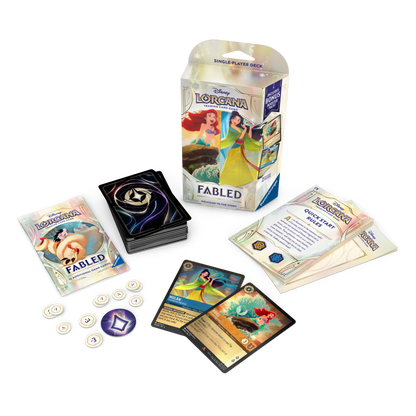 Lorcana Fabled - Single Player Deck Amber & Sapphire Starter Deck (Ariel Mulan)