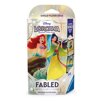 Lorcana Fabled - Single Player Deck Amber & Sapphire Starter Deck (Ariel Mulan)