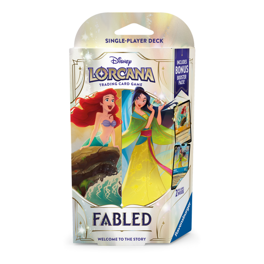 Lorcana Fabled - Single Player Deck Amber & Sapphire Starter Deck (Ariel Mulan)