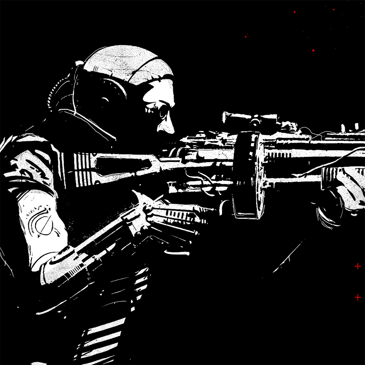 Death In Space RPG interstellar soldier character artwork