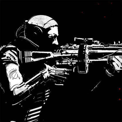 Death In Space RPG interstellar soldier character artwork