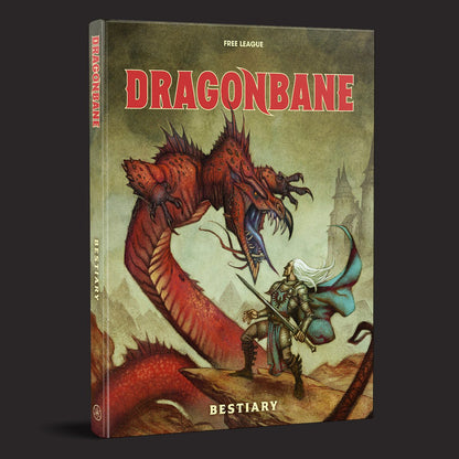 Dragonbane Bestiary front cover and product presentation