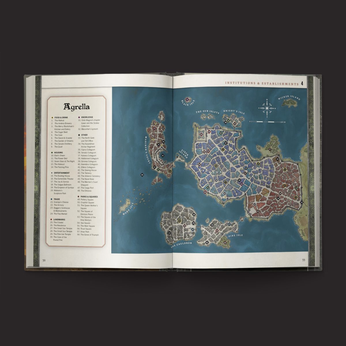 Symbaroum Agrella City of Eternal Euphoria interior spread two