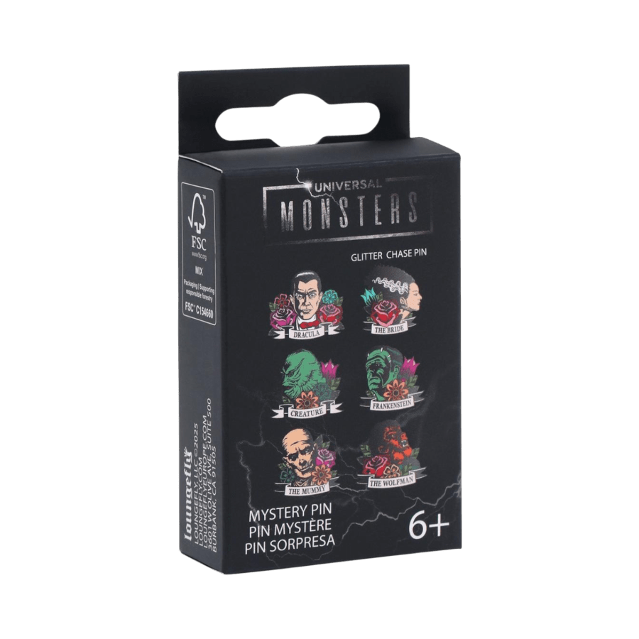Universal Monsters Monster Floral Tattoo Enamel Pin Blind Box at R&R Hobbies