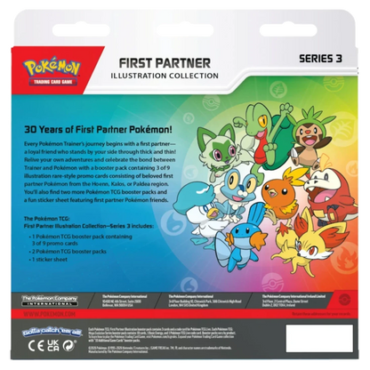 Pokémon TCG: First Partner Illustration Collection Series 3 pack back