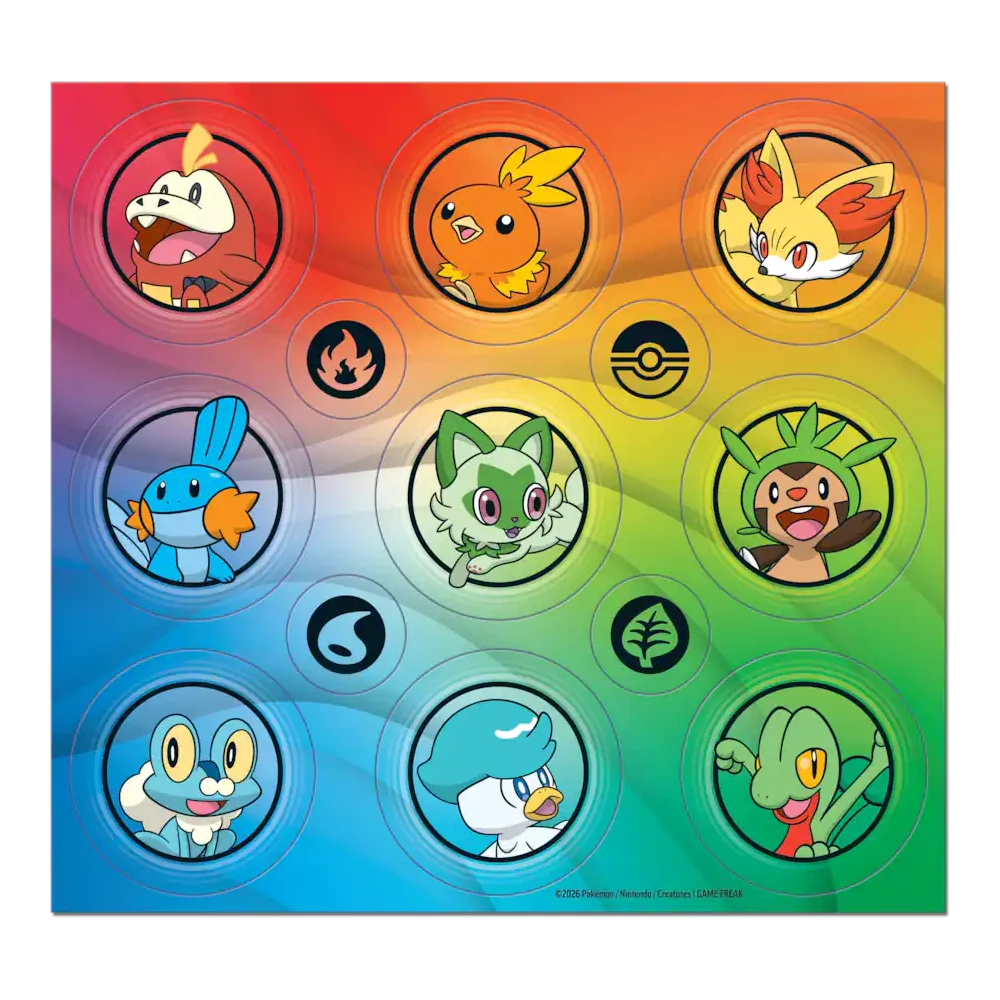 Pokémon TCG: First Partner Illustration Collection Series 3 Sticker sheet