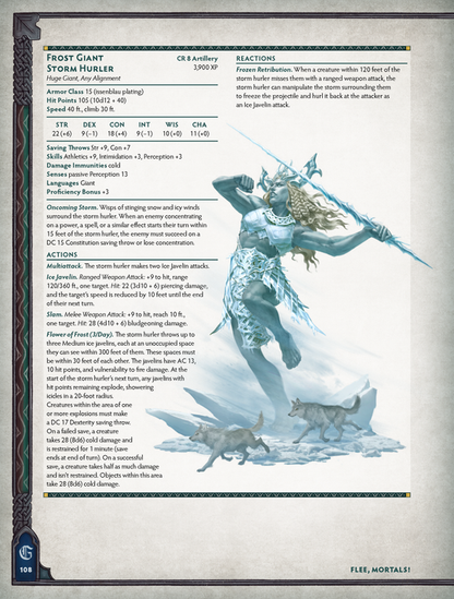 Flee, Mortals! MCDM Monster Book - Hardcover & PDF
