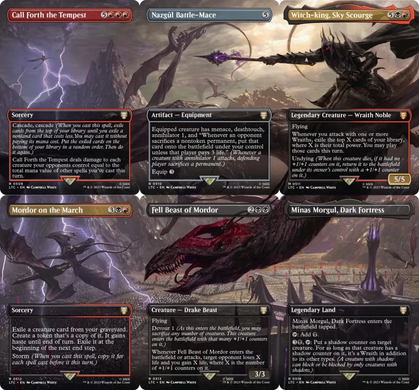 MTG Lord of the Rings Flight of the Witch-king Scene Box cards
