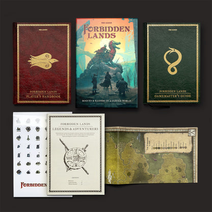 Forbidden Lands RPG Core Set complete product contents