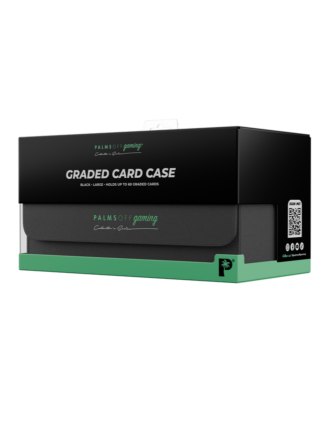black graded card case for Pokémon MTG and collectable cards