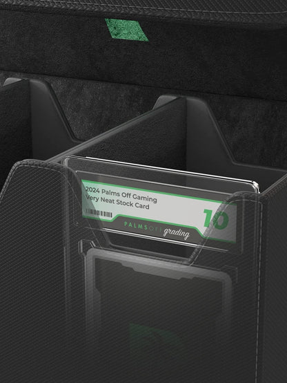 black medium graded card storage case holding up to 40 PSA cards